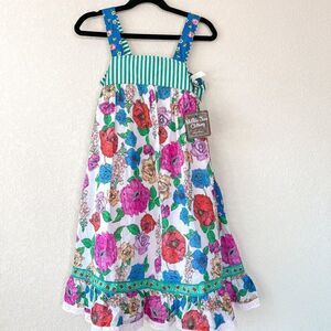 NWT! Matilda Jane Floral Dress with Watermelon Trim, Size 8